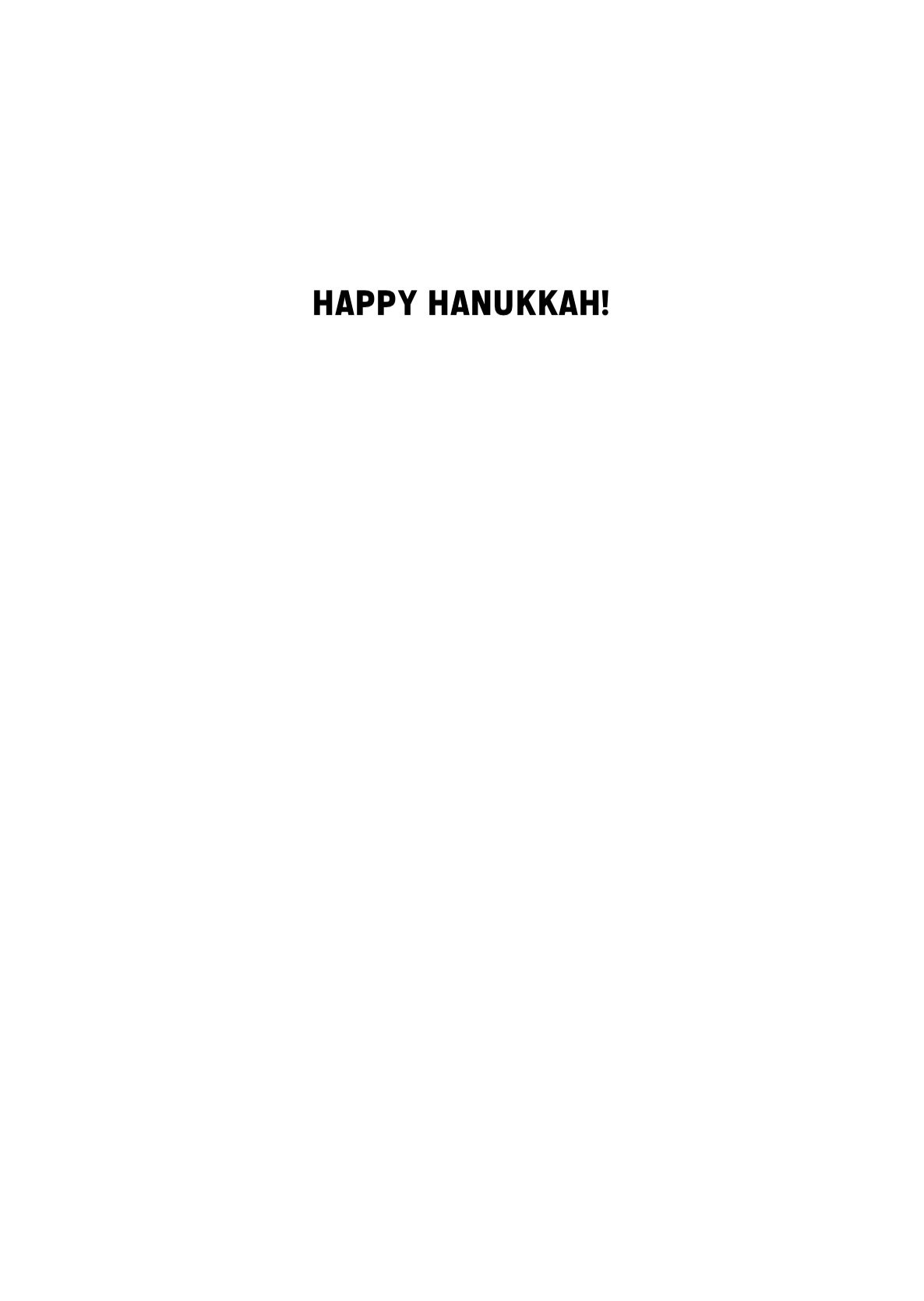 Hanukkah Card - Not an Elf (C)