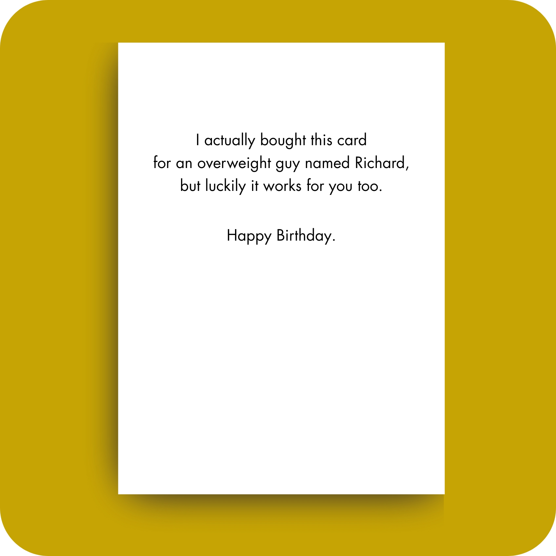 PG-13 Birthday Card - Fat Richard (OG)