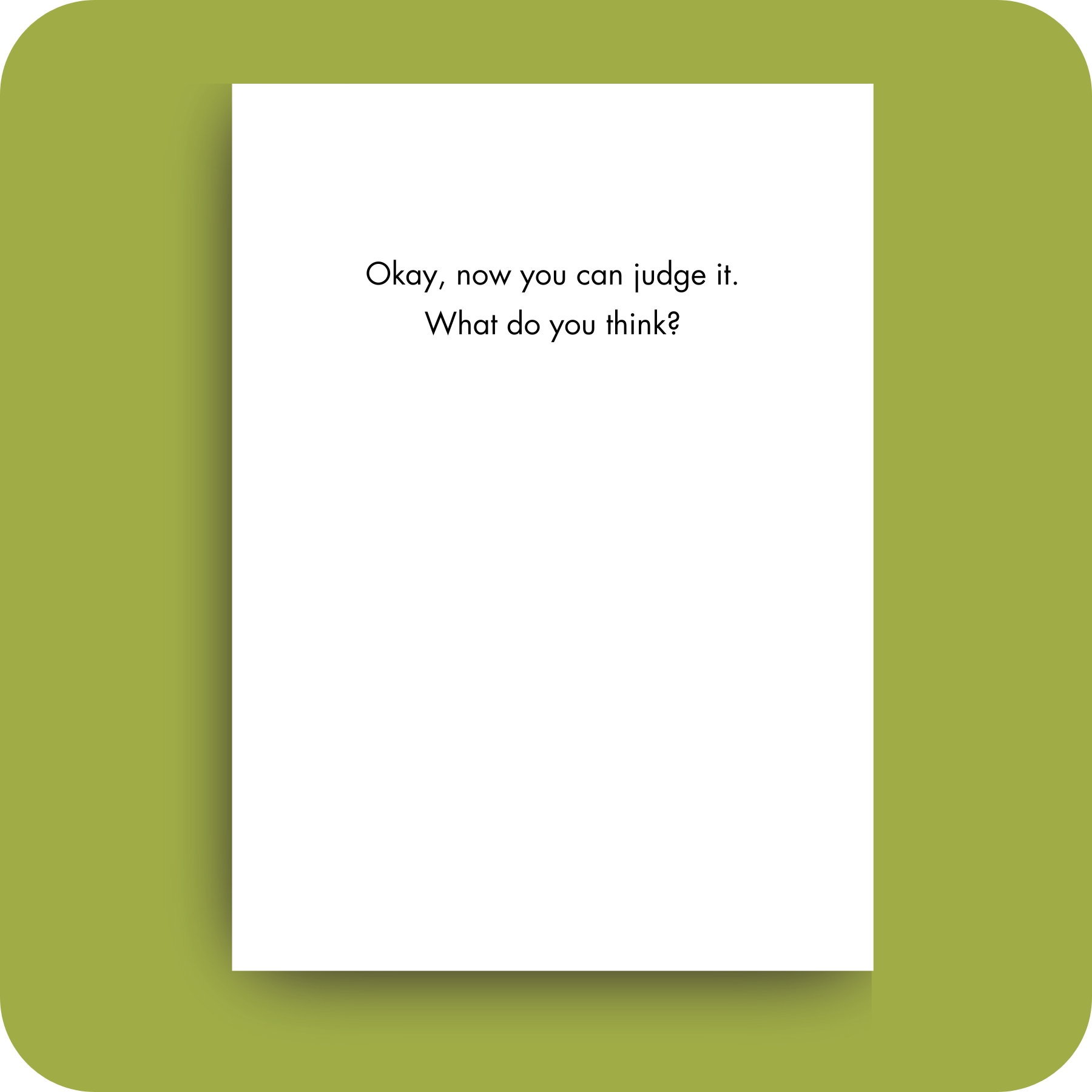 Birthday Card - Don't Judge (OG)