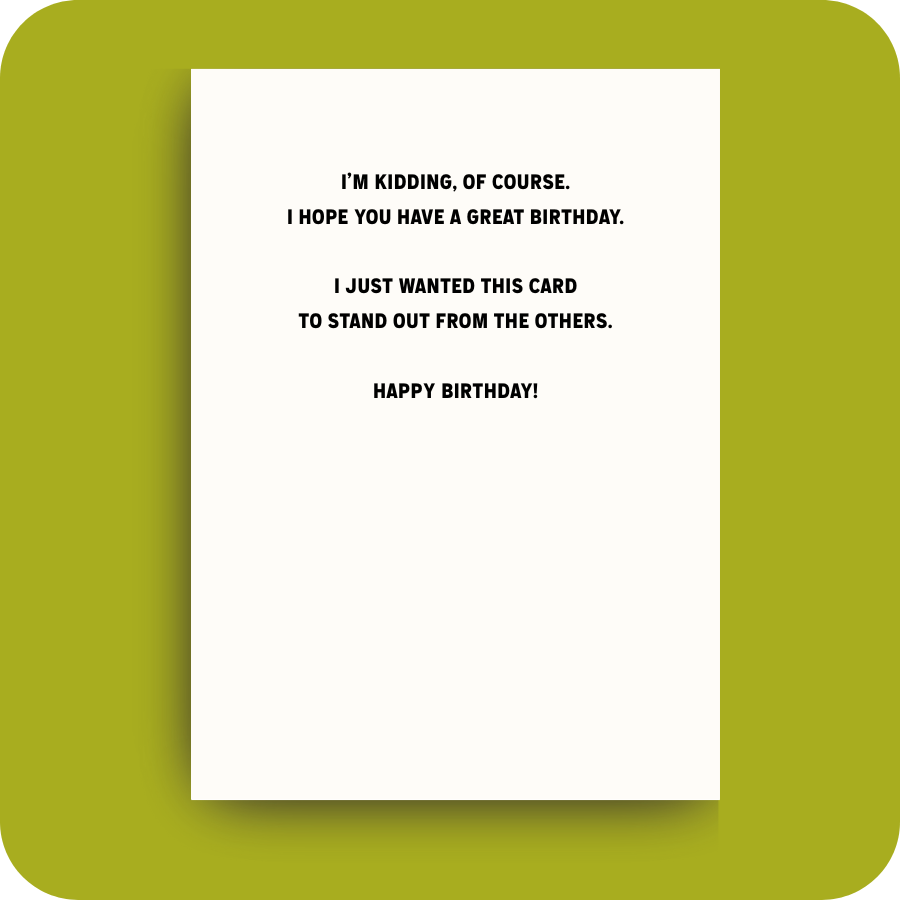 Birthday Card - Terrible Birthday (C)