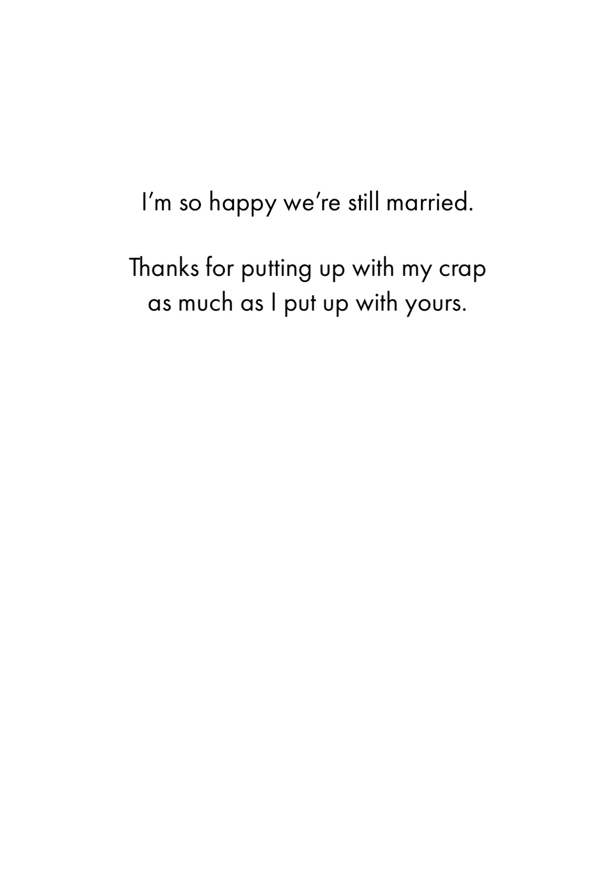 Anniversary Card - Still Married (B)