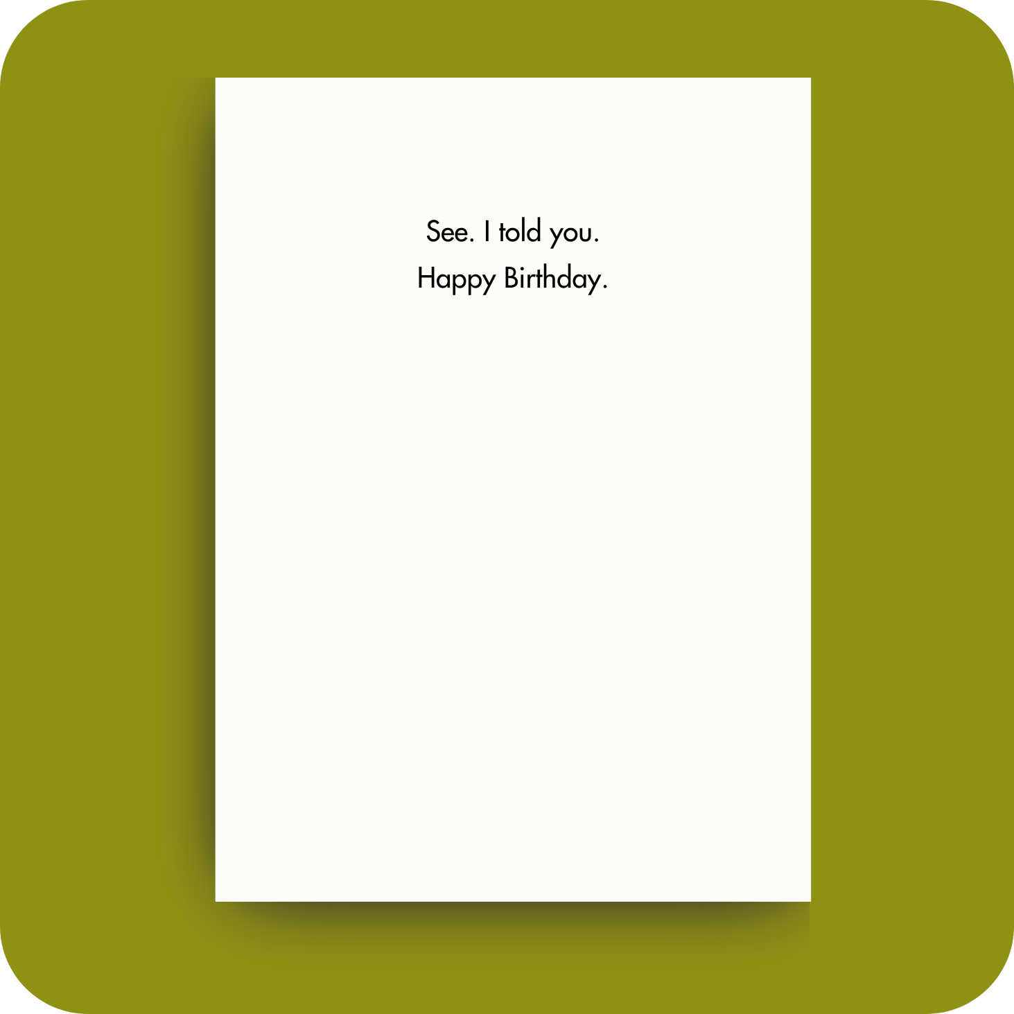 Birthday Card - Not a Funny Card (OG)