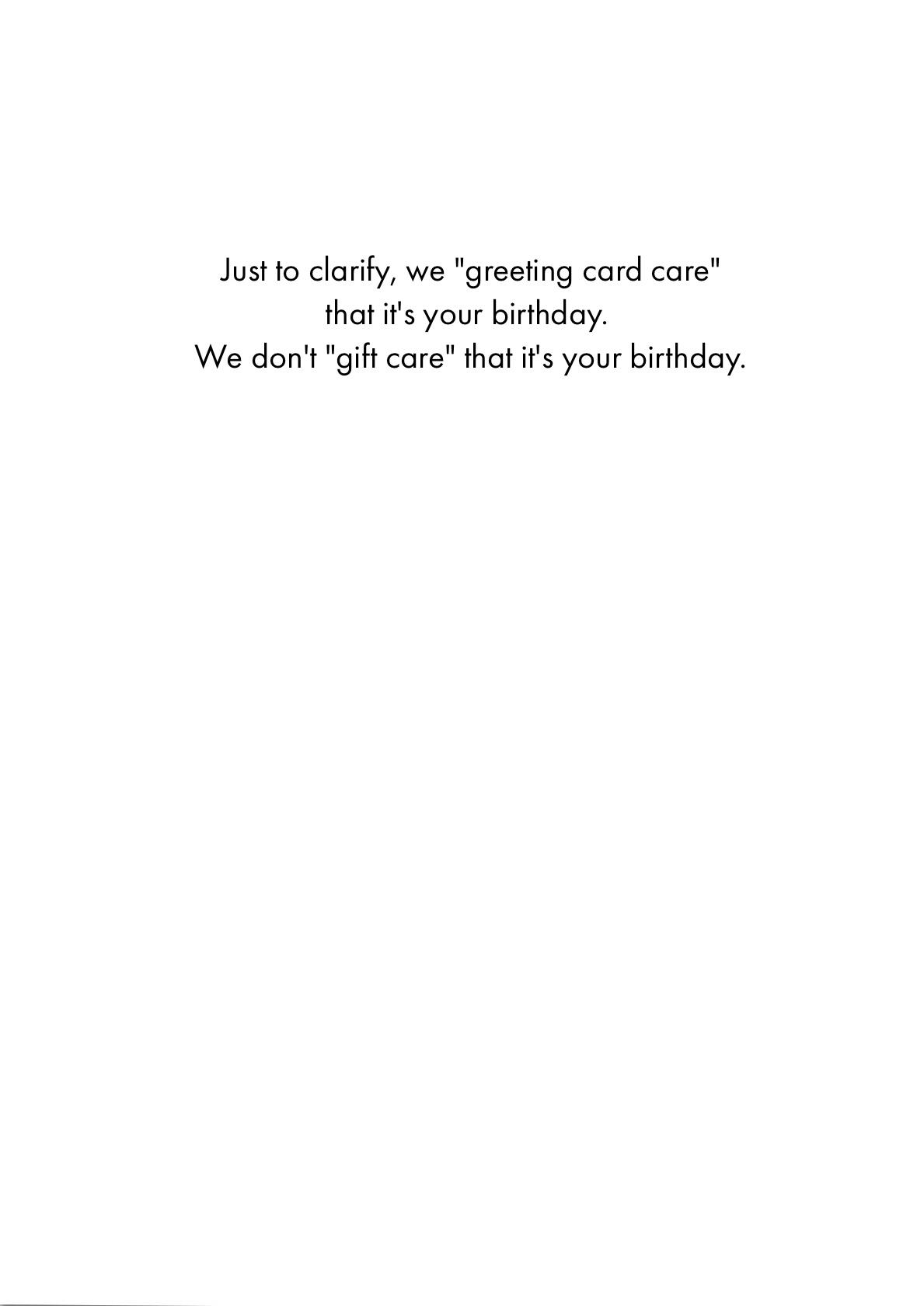 Birthday Card - Greeting Card Care (B)