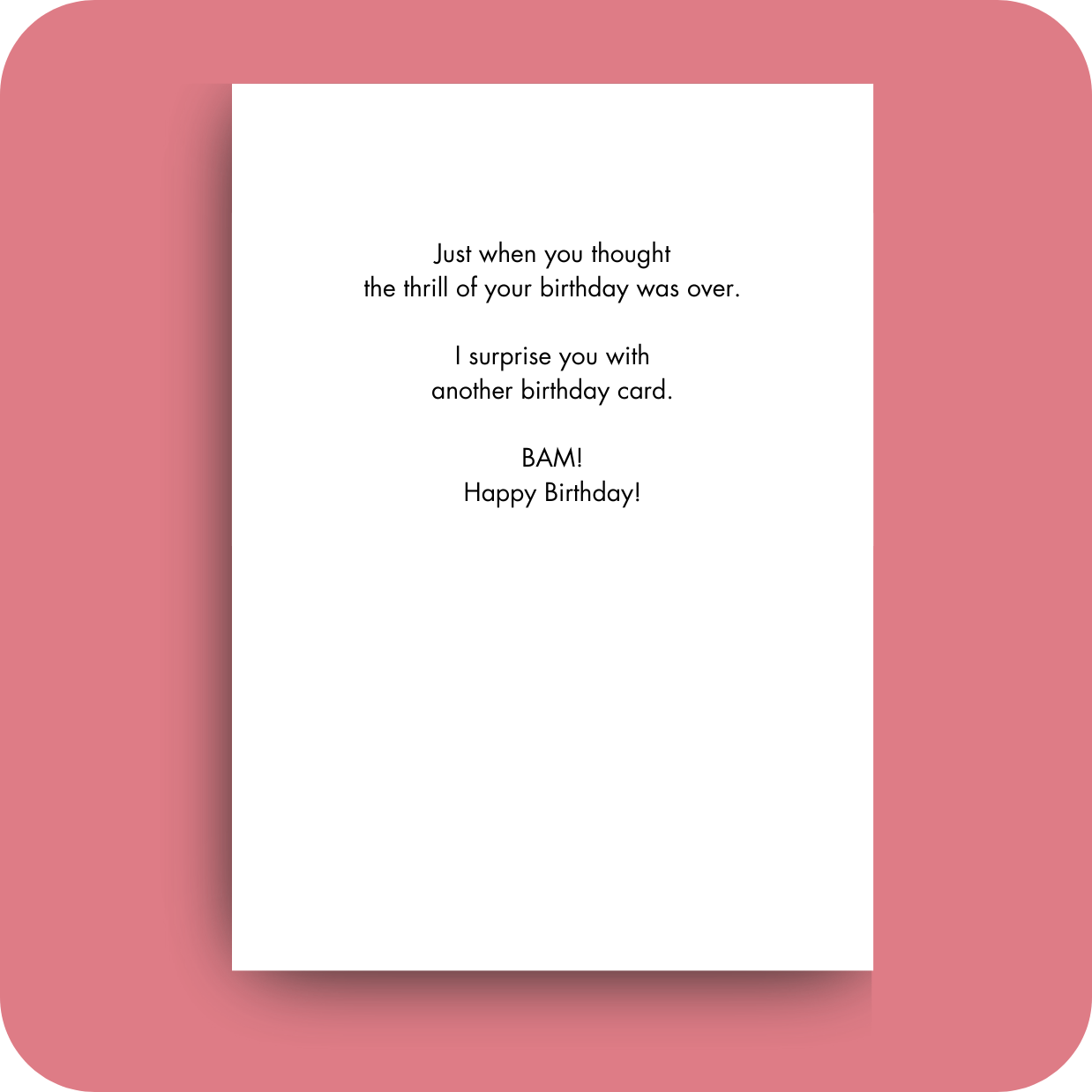 (Top 50) Belated Birthday Card - Several Days After (OG)