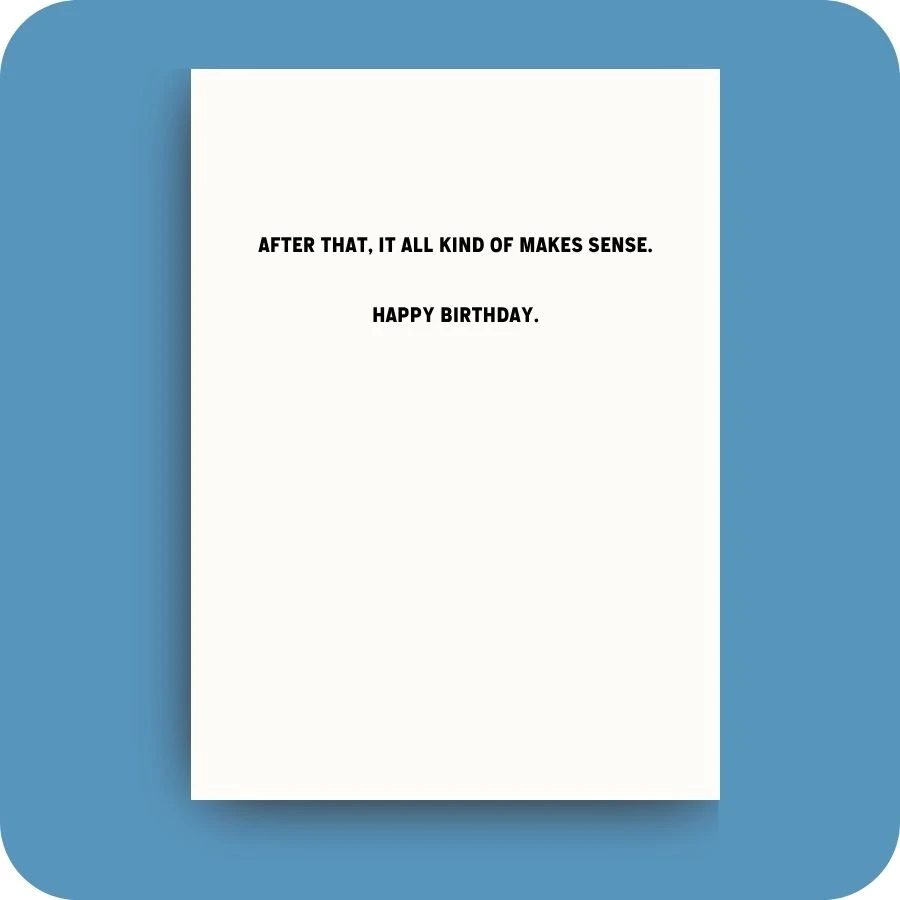 Birthday Card - Can't Believe (C)