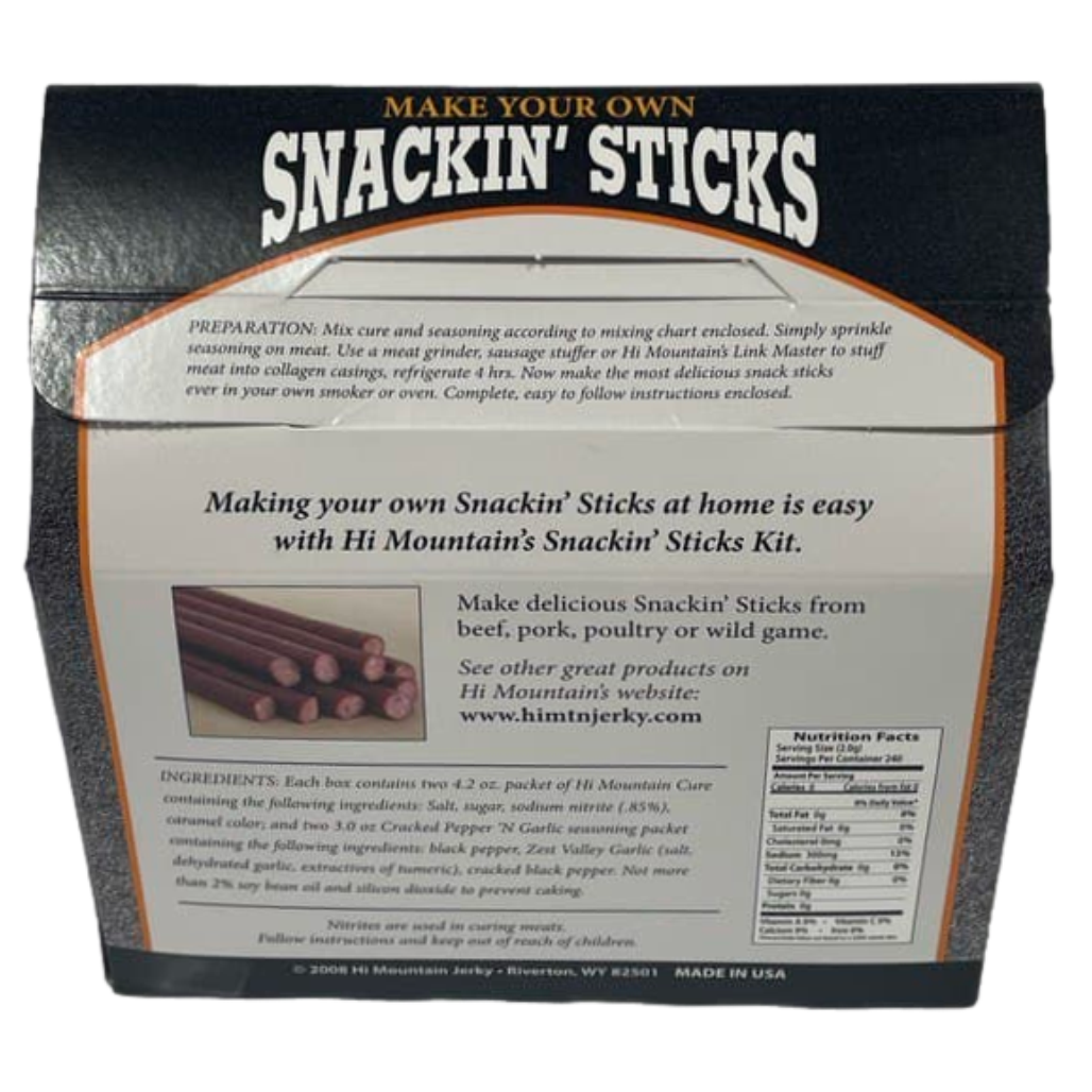 Hi Mountain Snackin' Sticks Seasoning Cracked Pepper & Garlic Blend