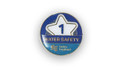 This is the Swim England Water Safety 1 Award pin badge, which is a small badge that can be attached to clothing or accessories.