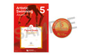 This is the Swim England Artistic Swimming Figure 5 Award, which is an a4 certificate and pin badge.
