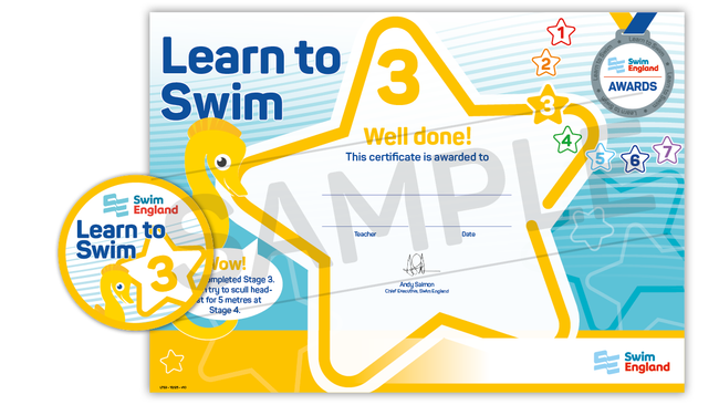 Learn to Swim - Stage 3 Award
