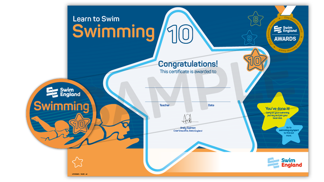 Learn to Swim Stage 10 Swimming Award