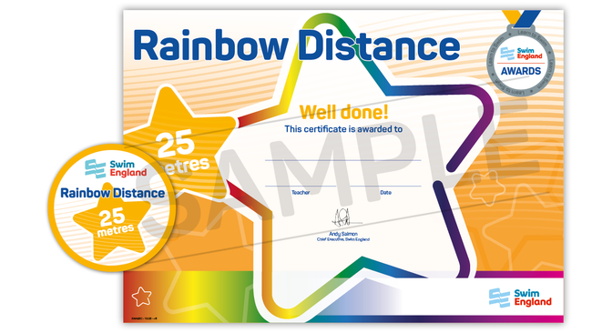 Rainbow Distance Award 25m