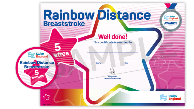 Rainbow Distance Breaststroke 5m Award