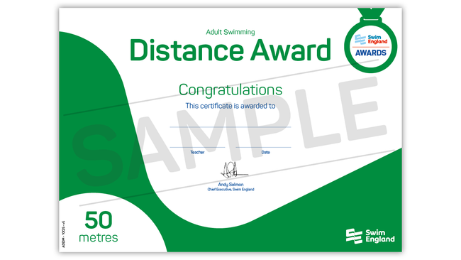 Adult Distance 50m Award