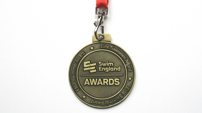 This is the Swim England Elite Swimmer Medal.