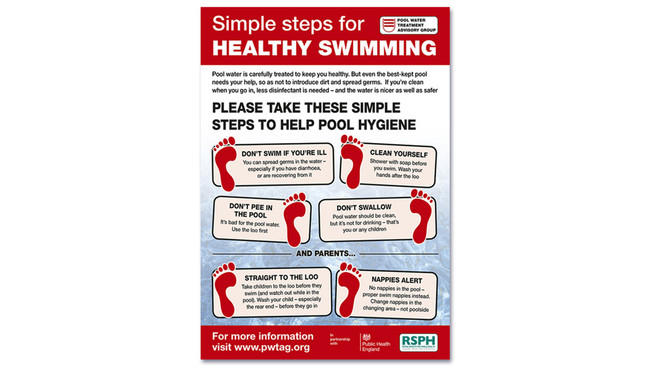 This is the Encapsulated PWTAG Healthy Swimming Poster.