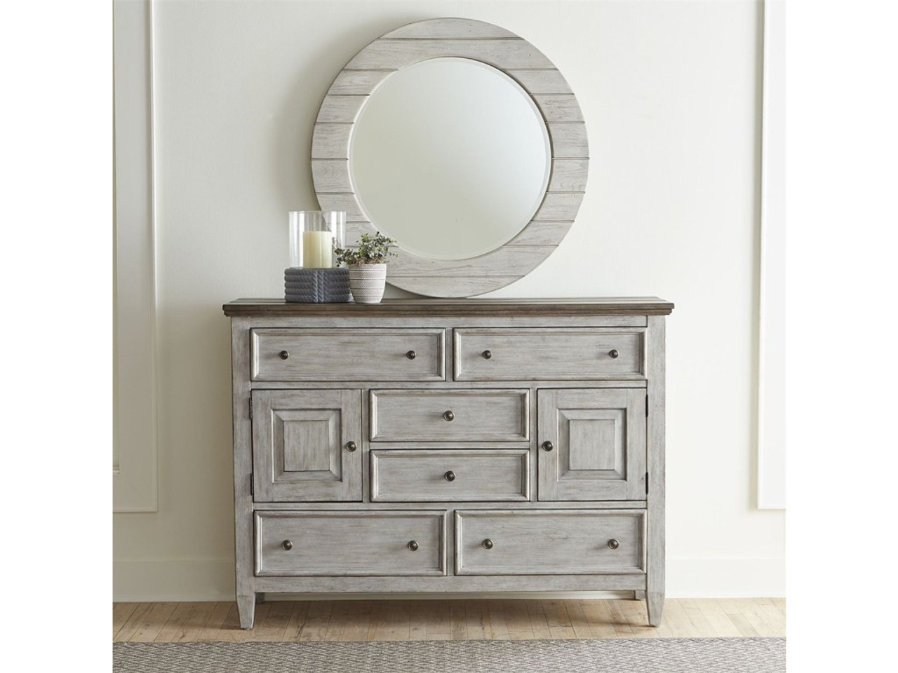 The Dresser With Round Mirror Available At Orange Park Furniture