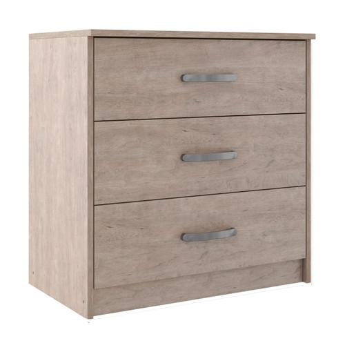 Flannia Gray Three Drawer Chest