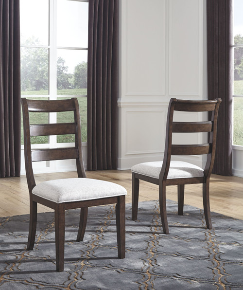Adinton Reddish Brown Dining Upholstered Side Chair (Set of 2)