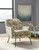 Dericka Beige/Green Accent Chair