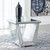 Fanmory Silver Finish Square End Table