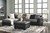 Jacurso Charcoal Oversized Accent Ottoman