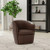 Barolo Swivel Accent Chair Whiskey