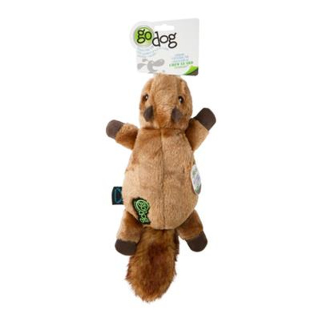 GoDog Flatz Dog Toy Squirrel