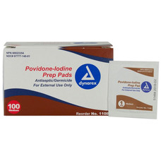 Povidone Prep Pads, 100/box