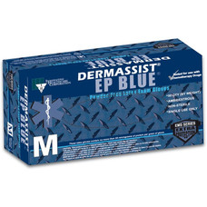 DermAssist  EP BLUE Latex Exam Gloves