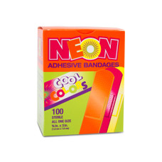 Neon Adhesive Bandages, 100/box