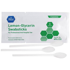 Lemon-Glycerin Swabsticks 3 Packs, 25Pk/Bx