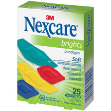 Nexcare Brights Soft Fabric Bandages, 25/box