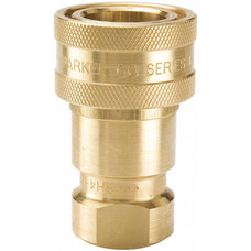 1/8"-27 Brass Hydraulic Coupler Body, 1/8" Body Size