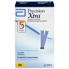 Precision Xtra  Blood Glucose Test Strips, 50/box