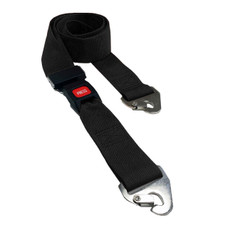 7’ 2-Piece Nylon Strap w/ Metal Push Button Buckle w/ Non-Swivel Speed Clip Ends