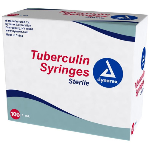 Tuberculin Non-Safety Syringe w/ Needle, 100/box