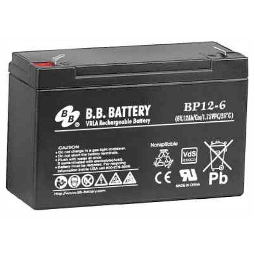 Battery BP12-6 Premium Rechargeable 6V 12AH