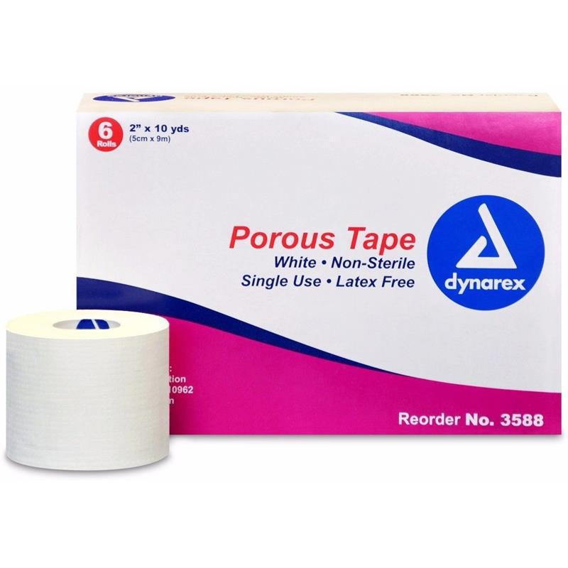 Dynarex - Porous Tape 2 x 10 yds Box of 6