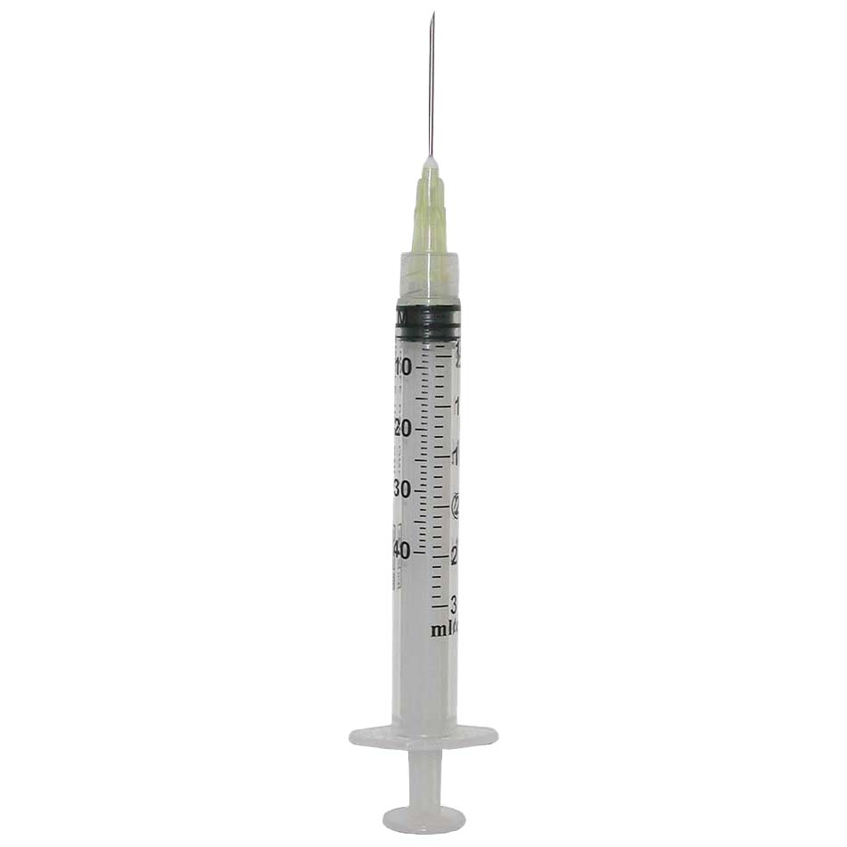 Exel Luer Lock Syringe w/ Needle, 3mL, 20G x 1 (100/Box)