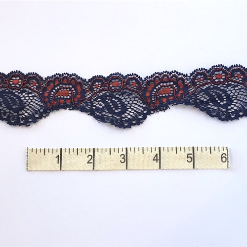 Ink/Camilia Paisley Stretch Lace