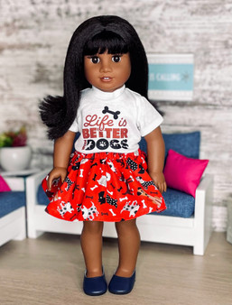 Life is better 18 inch doll outfit