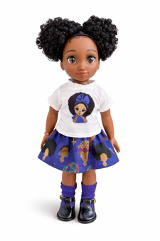 Brown girl representation outfit for 18 Inch Dolls ( 3 color options)