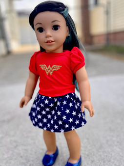Wonder woman stars inspired 18 inch doll outfit