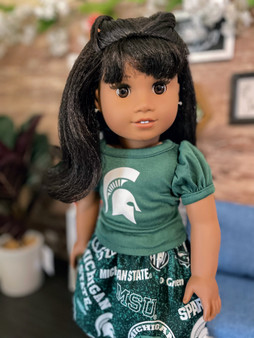 Michigan state inspired 18 inch doll outfit