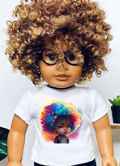 Brown skin rainbow girl V3 Graphic tee