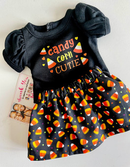 Candy corn cutie 18 inch doll outfit