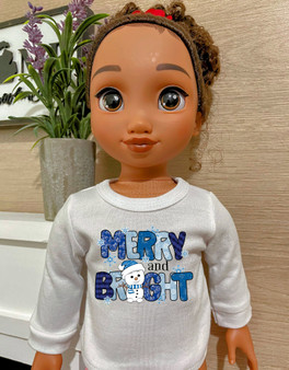 Merry and Bright blue Graphic shirt Merry and Bright blue Graphic shirt