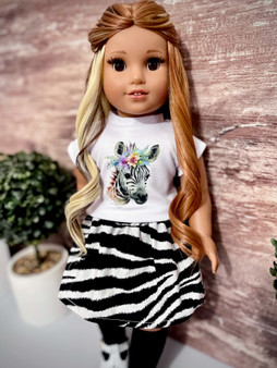 Zebra 18 inch doll outfit