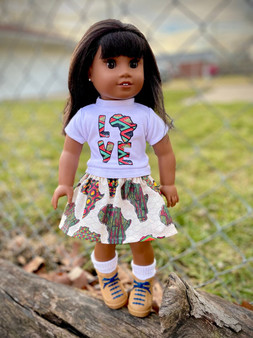 Ivory African Love 18 inch doll outfit