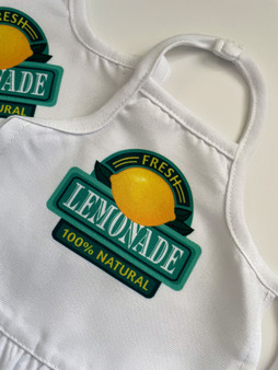 Fresh Lemonade Graphic apron for 18 inch dolls